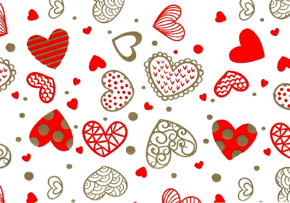 PAPEL DE REGALO PREMIUM CUORE ROJO-ORO